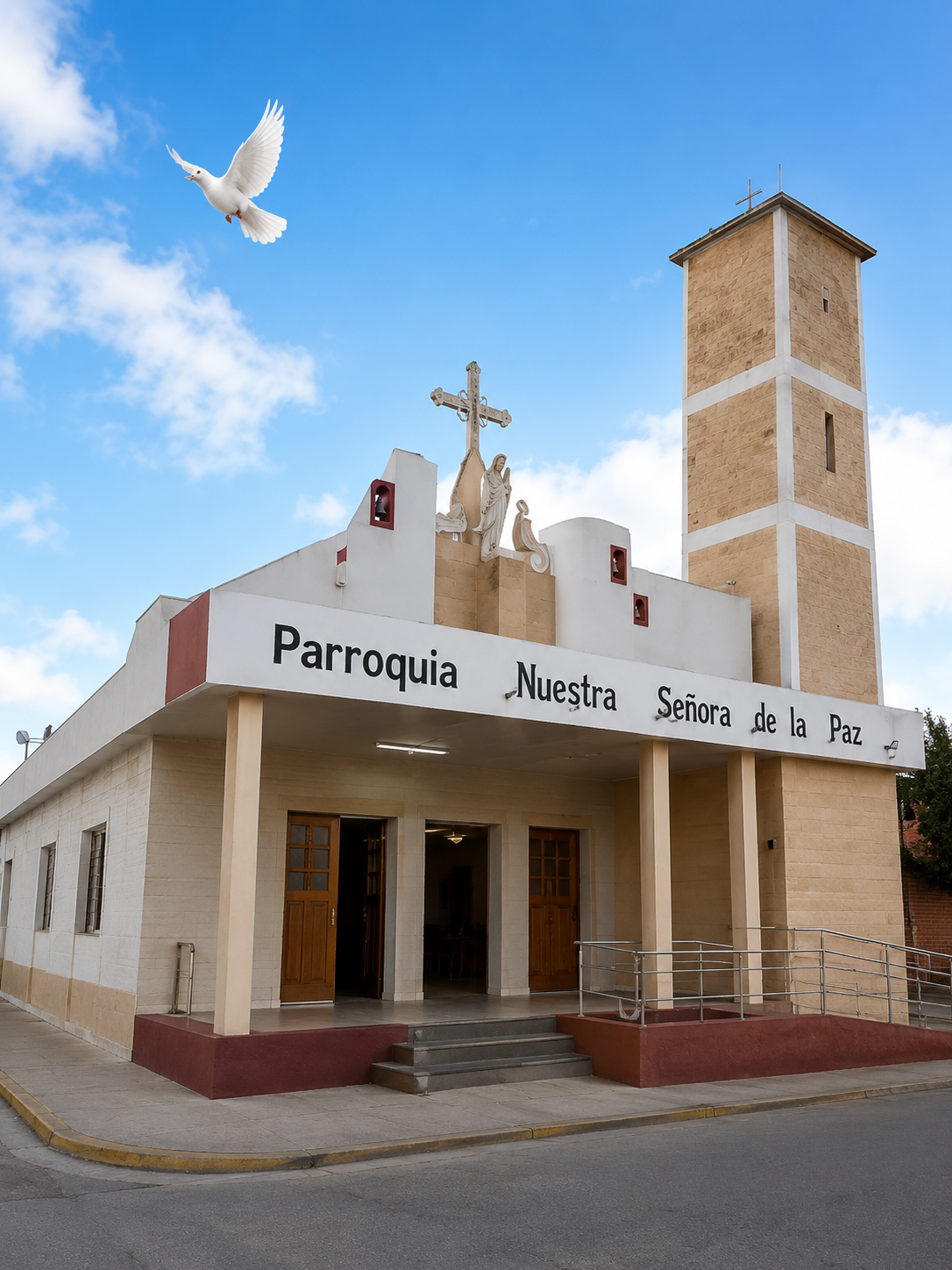 Fachada de la Parroquia Nuestra Señora de la Paz